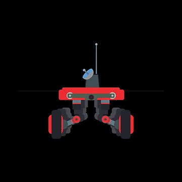 Artwork thumbnail, Little Red Robot Rover by SpacemanSam13