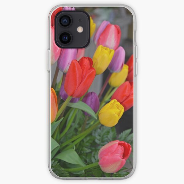 Colorful tulip floral arrangement iPhone Soft Case