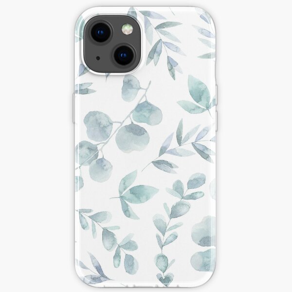 EUCALYPTUS WATERCOLOR LEAVES PATTERN iPhone Soft Case