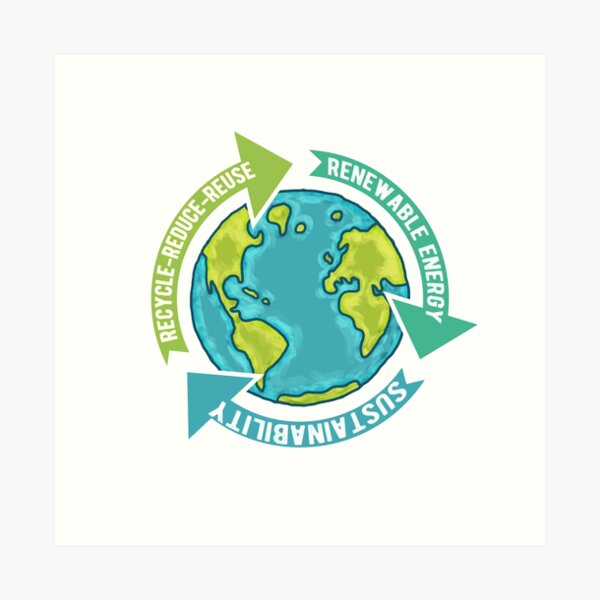 Earth Sustainability Art Print