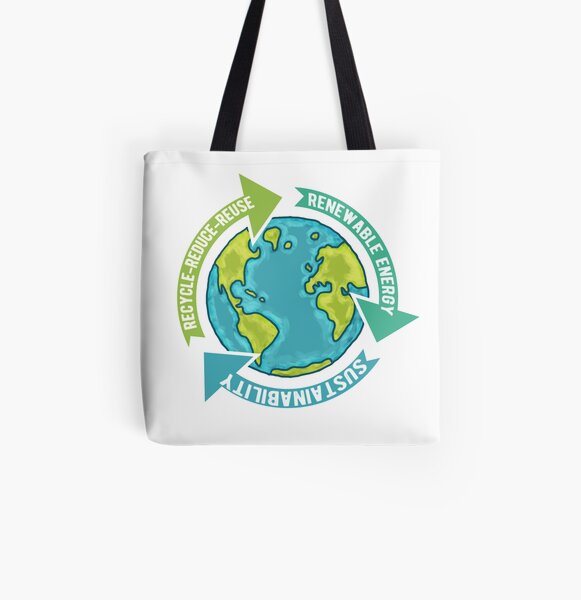 Earth Sustainability All Over Print Tote Bag