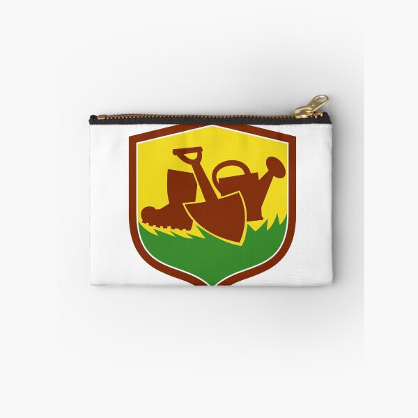 Item preview, Spade Gumboot Watering Can Shield Retro designed and sold by patrimonio.