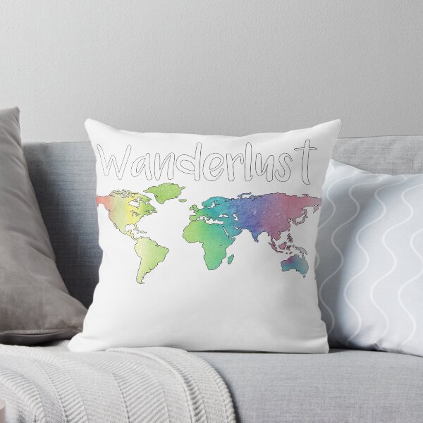 Item preview, Wanderlust Water Color World Map designed and sold by jbrasseur25.