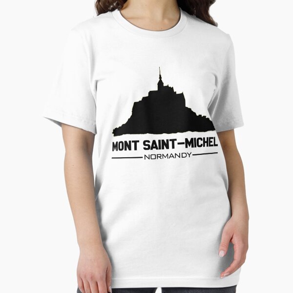 ★Le Mont Saint Michel★ unisex vintage graphic tshirtsWhite Mont Saint Michel T-shirt Catholic Gift Souvenir Mont St