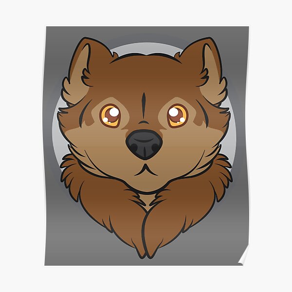Chibi Wolf Posters Redbubble - wolf fur brown tan roblox