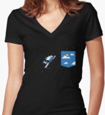 Raumtasche Shirt mit V-Ausschnitt