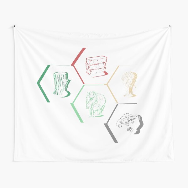 Building Resources Gamer Design - Staggered White Tapestry
