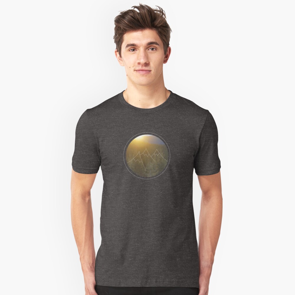 Mountain sunrise in Winter Slim Fit T-Shirt