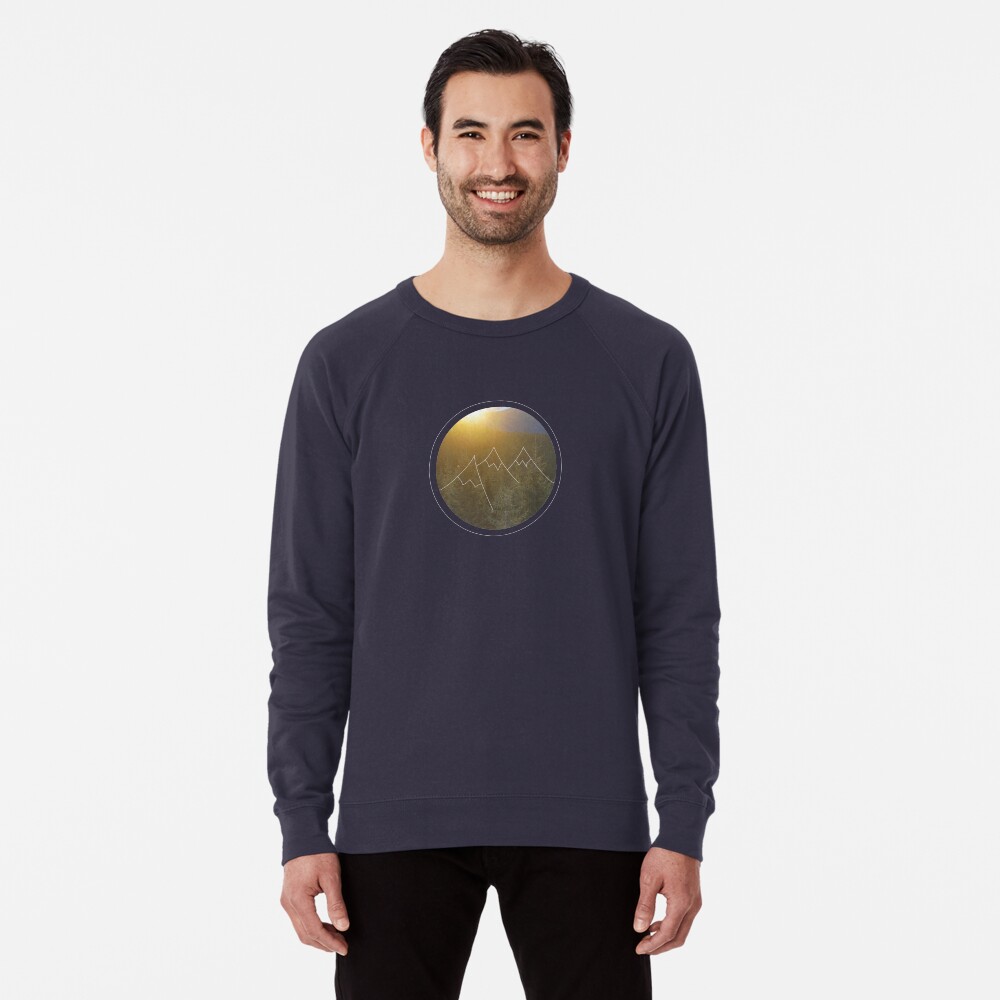 Mountain sunrise in Winter Lightweight Sweatshirt
