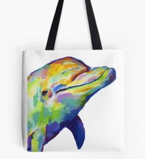 Dolphin Art - Porpoise Art - Bottlenose Dolphin Shirt - Porpoise Shirt - Marine Biologist Gift Tote Bag