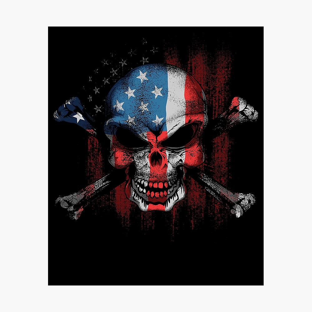 I Do What I Want - American Flag - Personalized Skull Baseball