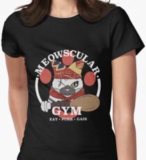 Meowscular Gym Women's Fitted T-Shirt
