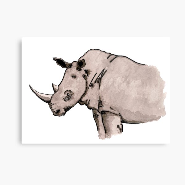Item preview, Fading grey Ink Rhino designed and sold by MinouArt.