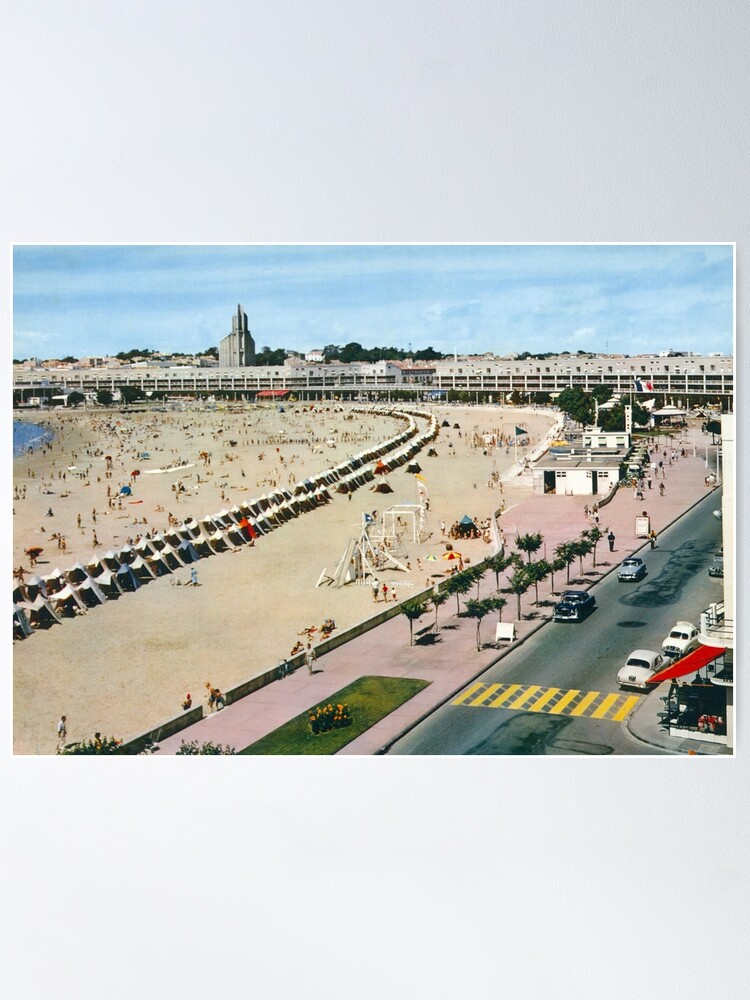 Poster ''Plage de Royan, années 60 (2)' : autre vue