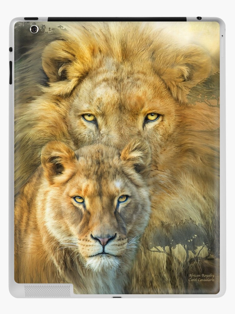 Lion And Lioness African Royalty Ipad Case Skin By Carolcavalaris Redbubble