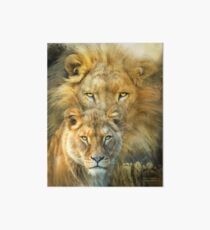Lion And Lioness - African Royalty Art Board