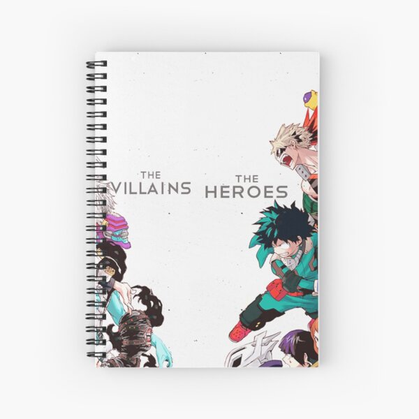 "My hero academia - heroes vs villains" Spiral Notebook for Sale by ...