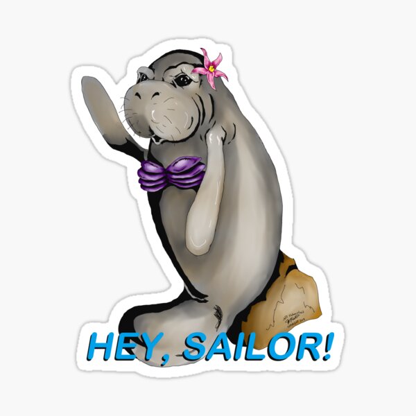 Siren Sea Cow Sticker