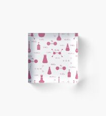 Scientific pattern. Chemistry, biology, medicine. Acrylic Block