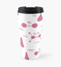 Scientific pattern. Chemistry, biology, medicine. Travel Mug