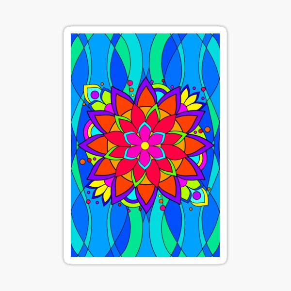 Modern Hippie Flower Sticker