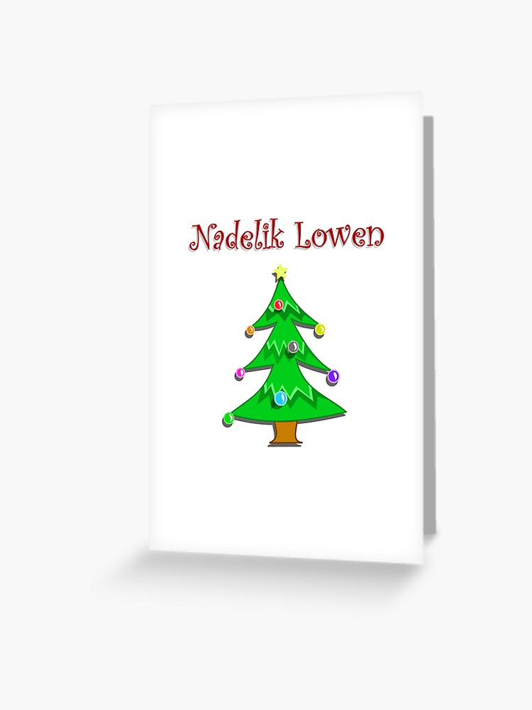 Carte De Vœux Joyeux Noel En Cornique Anglais Britannique Nadelik Lowen Par Jcseijo Redbubble