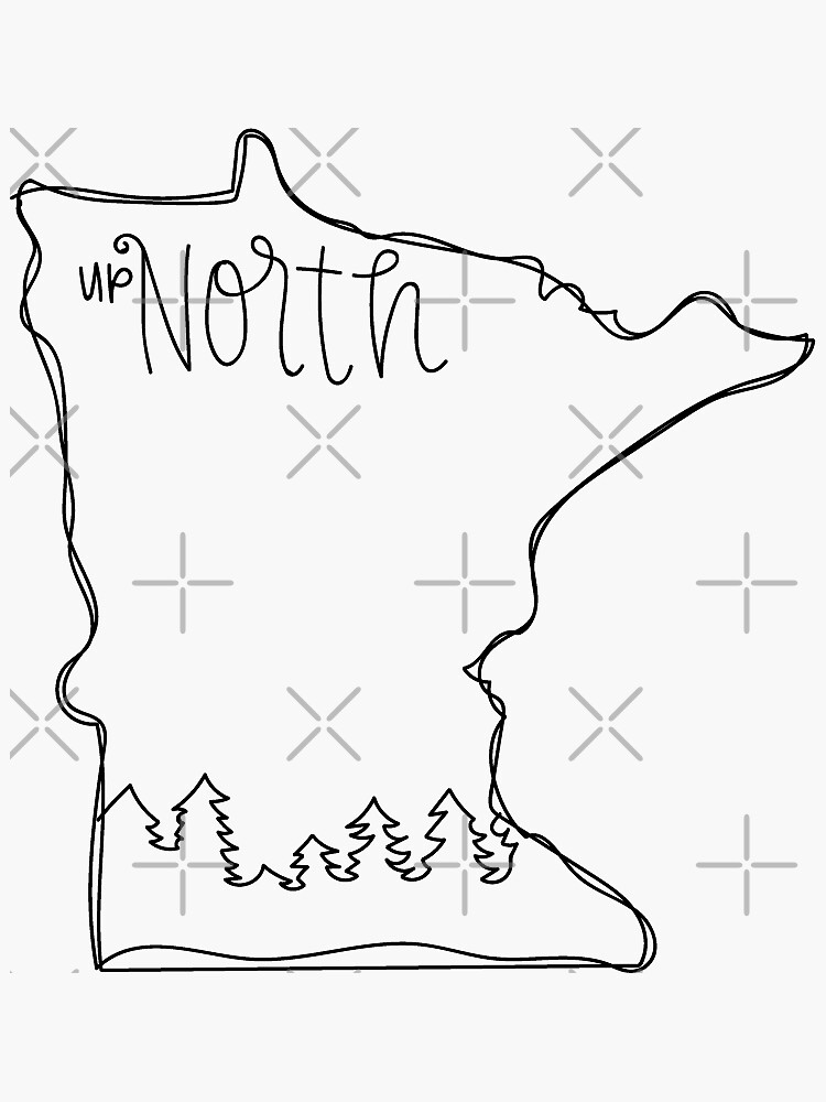 "Minnesota Up North" Sticker for Sale by caseyjasper Redbubble