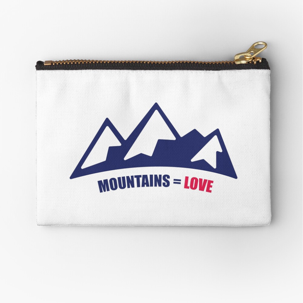 Mountains = Love Zipper Pouch
