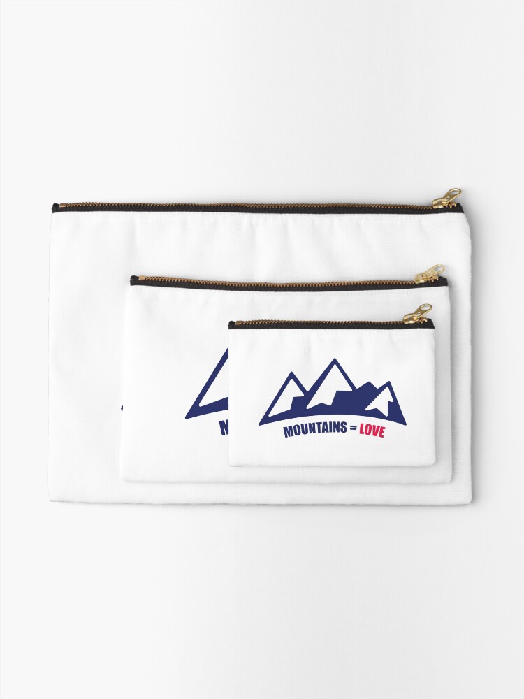 Alternate view of Mountains = Love Zipper Pouch