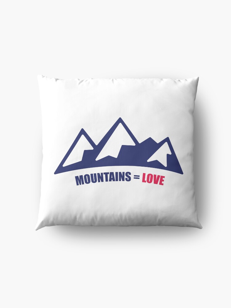 Alternate view of Mountains = Love Floor Pillow