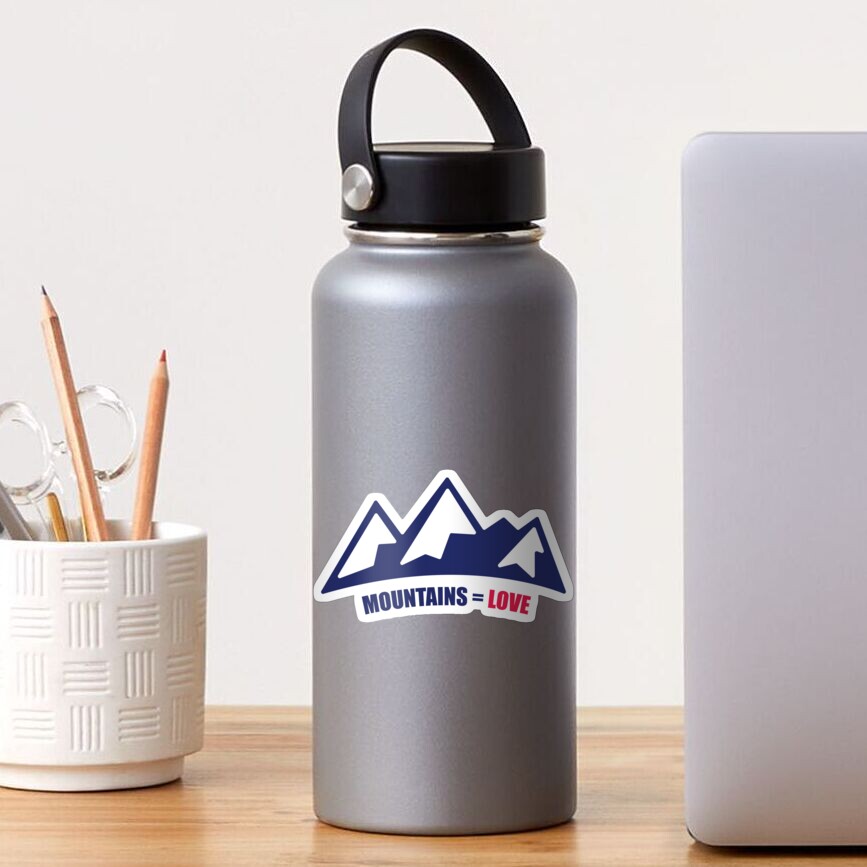 Mountains = Love Sticker