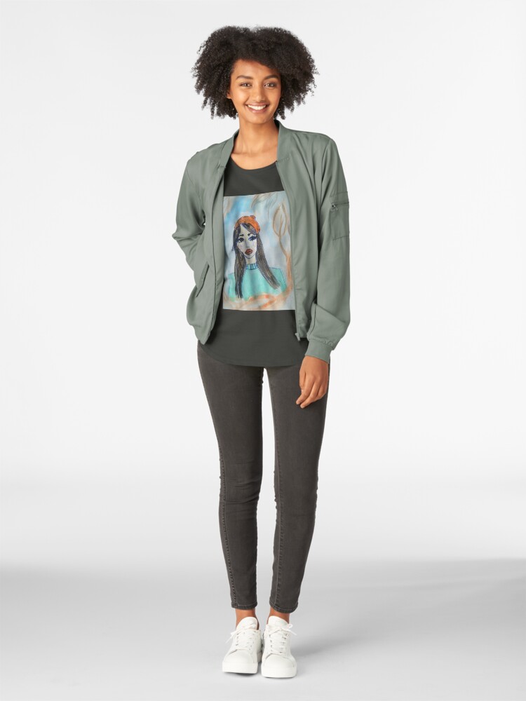 Alternate view of Red Lips Fashion Illustration Premium Scoop T-Shirt