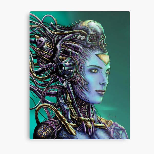 Cyberpunk Woman Metal Print