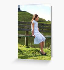 Looking out at One Tree Hill Greeting Card
