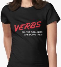 VERBS. All The Cool Kids Are Doing Them. Women's Fitted T-Shirt