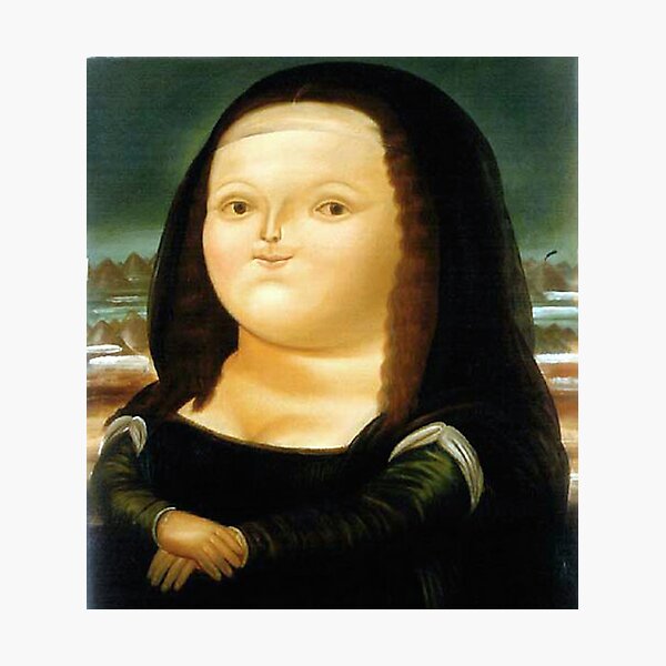 Fat Mona Lisa Photographic Print