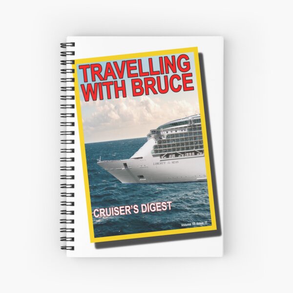 Travelling with Bruce Magazine Cover Logo Spiral Notebook