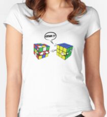 rubik's magic cube Women's Fitted Scoop T-Shirt