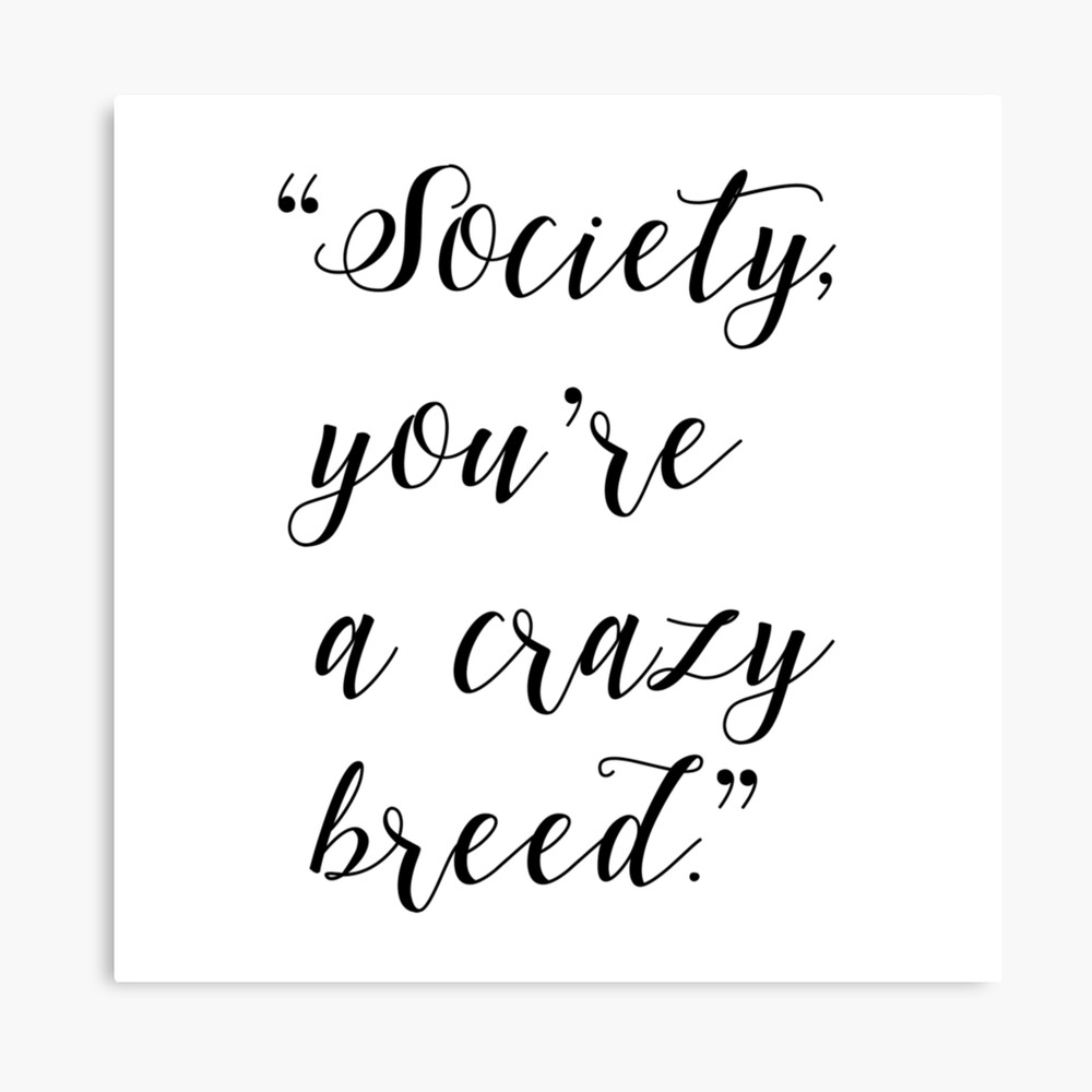 Poster Citation De La Societe Personnes Monde Politique Vie Musique Amour Aventure Noir Et Blanc Culture Style Artistique Style De Decor Cadeaux Cadeaux Par Avit1 Redbubble