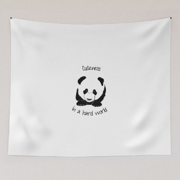 Item preview, cuteness in a hard world panda designed and sold by PTeeFrench.