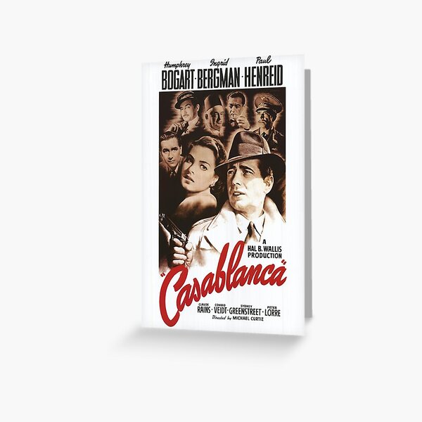 Casablanca Classic Movie Poster Greeting Card