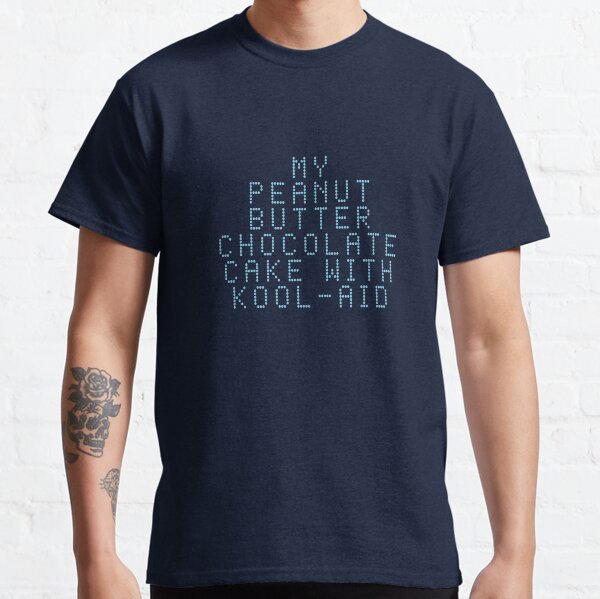 Vista previa del artículo con la obra «Mi pastel de chocolate de mantequilla de maní con Kool-aid», diseñado y vendido por lyricsandtees.