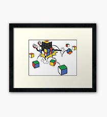 magic cube fall Framed Print