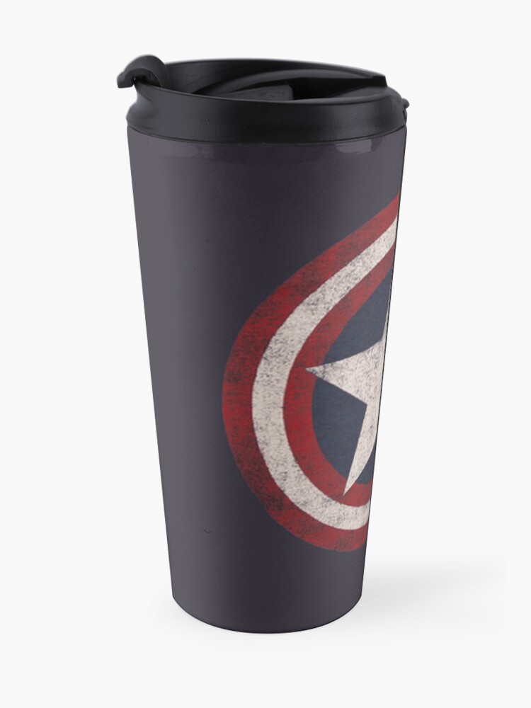 Alternate view of America Hero Shield- Usa flag Travel Mug