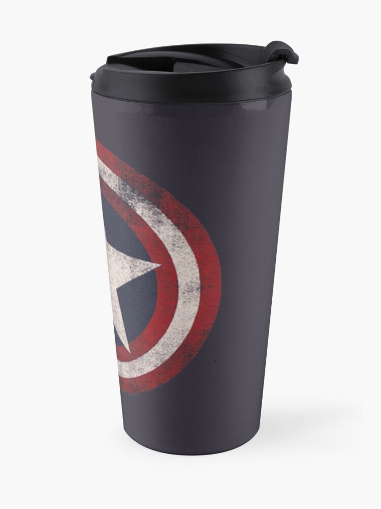 Alternate view of America Hero Shield- Usa flag Travel Mug