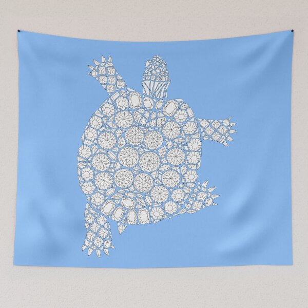 Item preview, Gemstone Turtle Coloring Page, Gems Pattern Adult Coloring, Adult Coloring Book Turtle designed and sold by Anna Grunduls.