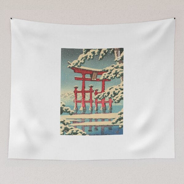 Item preview, Miyajima in Snow Hasui Kawase shin hanga art designed and sold by RBEnt.