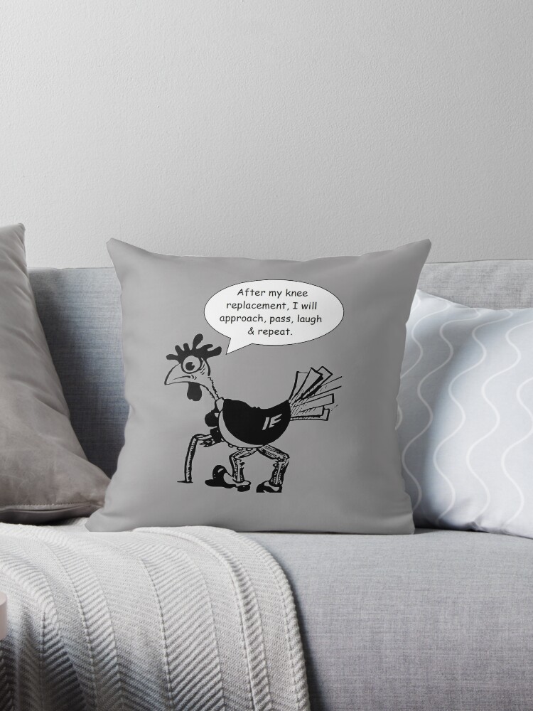 Knee Surgery - So Funny Throw Pillow for Sale by TippyToes