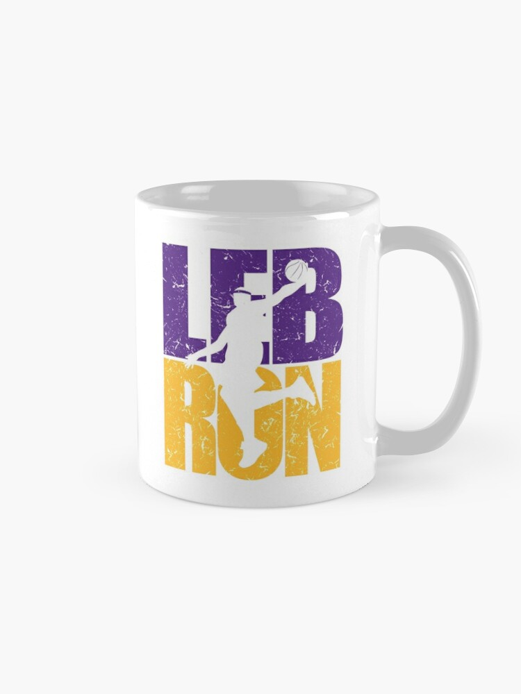 Discover Lebron James Lakers Colors Dunking Mug