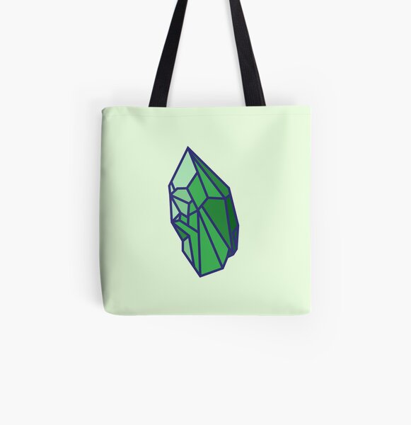 Green Crystal All Over Print Tote Bag